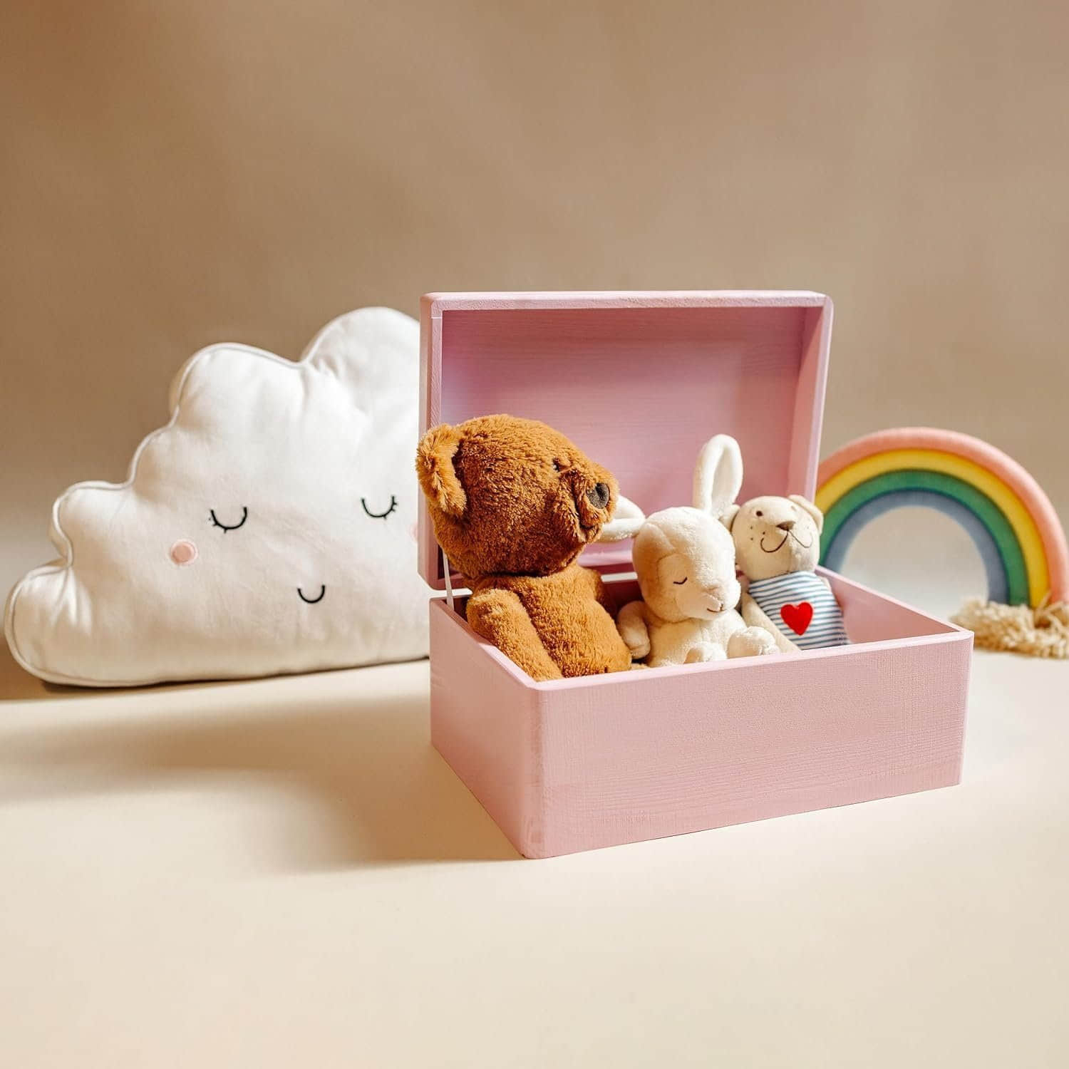 Creative Deco Holzkiste mit Deckel | Große Aufbewahrungsbox 30x20x14 cm | Massivholz Erinnerungskiste für Baby, Wein, Werkzeuge & Deko Rosa Creative Deco Aufbewahrung