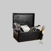 Creative Deco Holzkiste mit Deckel | Große Aufbewahrungsbox 30x20x14 cm | Massivholz Erinnerungskiste für Baby, Wein, Werkzeuge & Deko Schwarz Aufbewahrung Creative Deco