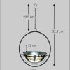 DanDiBo Metal Wall Hanging Planters Set of 2 with Silver Pots – 78cm Chain Indoor/Outdoor Flower Hangers for Herbs, Succulents & Decor (Industrial Style) Dekoration DanDiBo