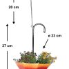 DanDiBo Metall-Blumenampel 78 cm mit Topf | Wetterfester Pflanzenhänger für Innen & Außen | Elegante Hängeampel in Regenschirm-Design | Inkl. Eisenkette & Wandhalterung Dekoration DanDiBo