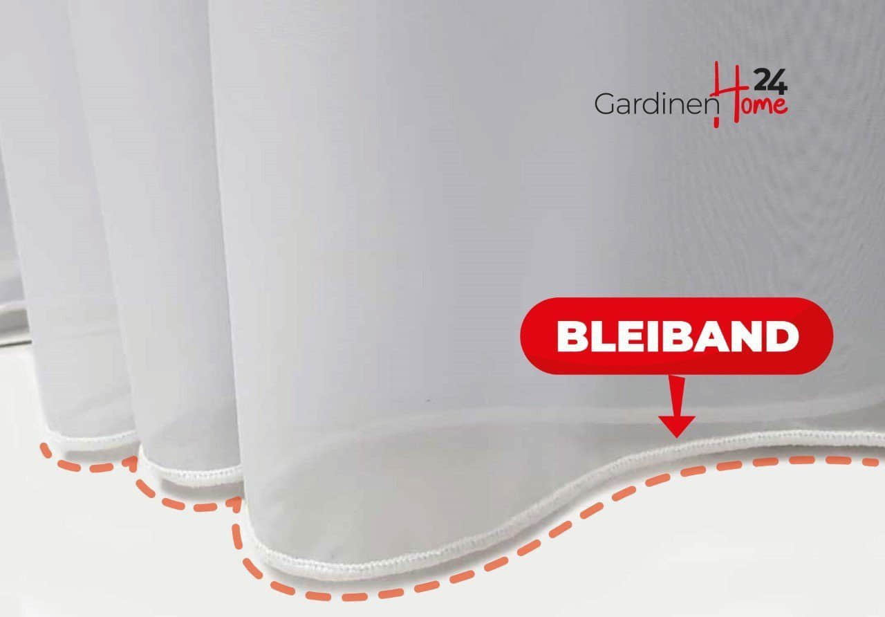 DecoHome24 DecoHome24 Premium Voile-Gardine Weiß mit Kräuselband | Maßgeschneiderte Store-Gardine | Halbtransparenter Lichtfilter Gardinen