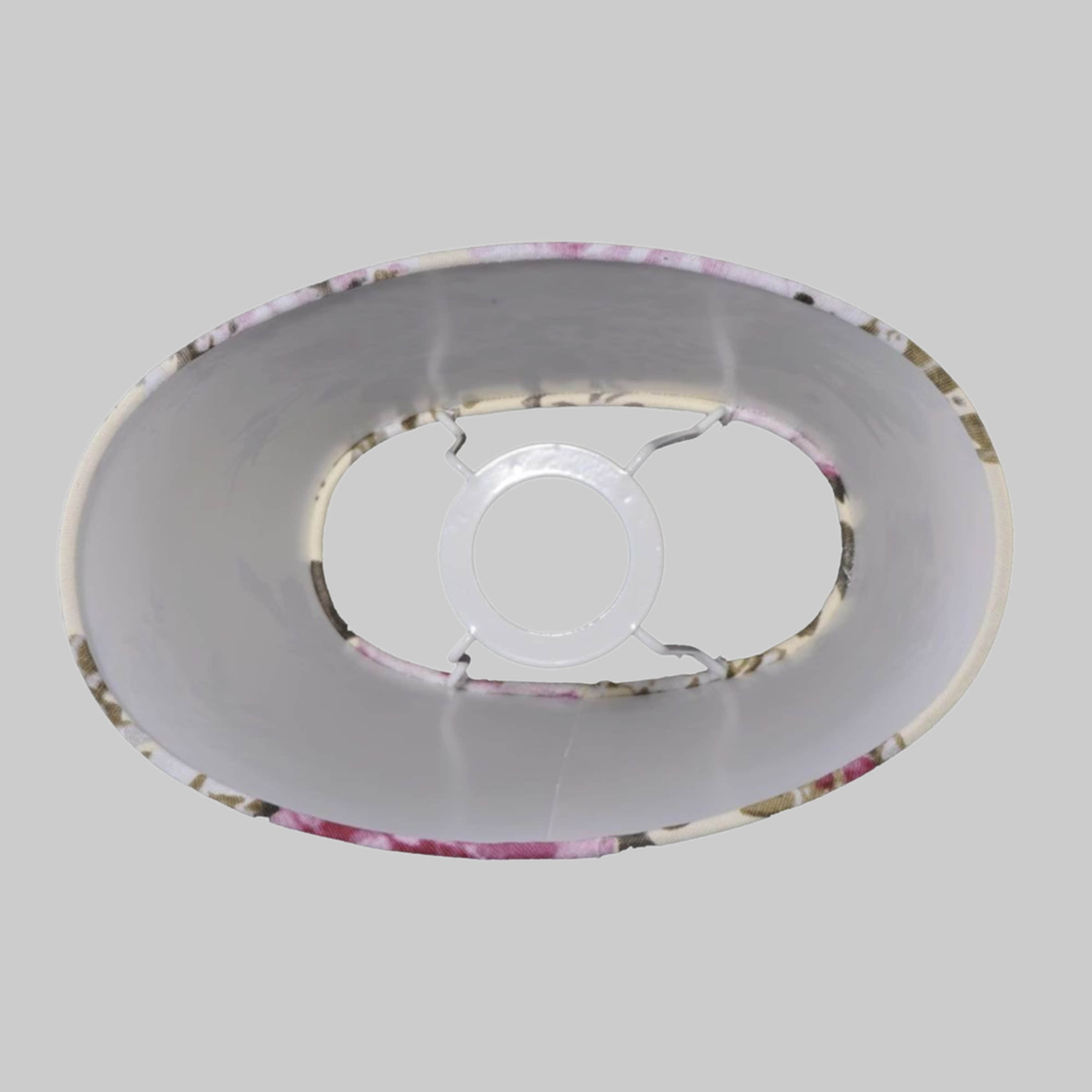 Dirk Davids Leuchten GmbH – Lampenschirm Oval Creme mit Rosen-Blumen für Tischleuchte & Wandleuchte (25x15x16 cm) Dirk Davids Leuchten GmbH Lampen