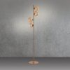 ECO-LIGHT Lampen ECO-LIGHT Bauhaus LED Stehlampe mit Dimmfunktion | 4 Goldene Glas-Kugeln | Warmweiß 2700K | Höhenverstellbar 150-180cm | Modernes Design Messing-Am