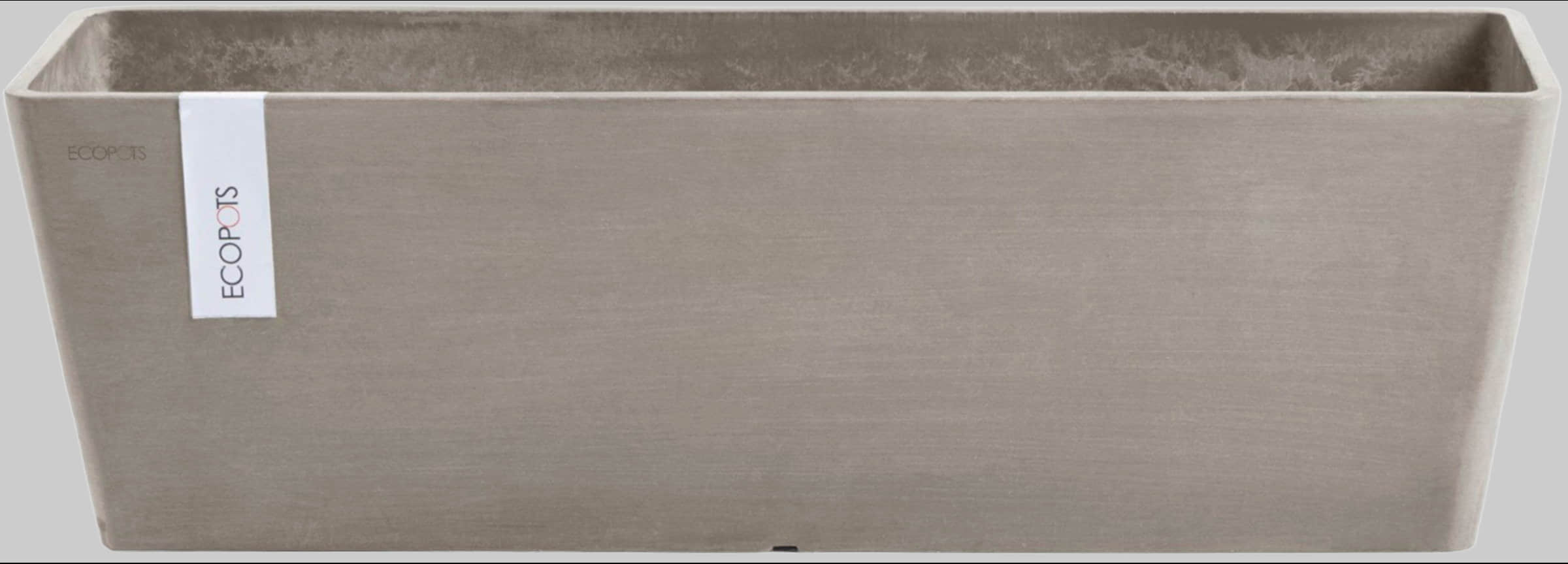 ECOPOTS Garten & Balkon ECOPOTS Balkonkasten Bruges 55 mit Wassersystem Taupe - Frostsicherer Blumenkasten aus recyceltem Kunststoff für Balkon & Terrasse (55x17cm)