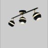 Lampen EGLO EGLO NOCITO LED Deckenstrahler 3x - Dimmbare Deckenleuchte mit wechselbaren LED Spots, Warmweiß 3000K, Stahlgehäuse in Schwarz/Gold, 1200 Lumen