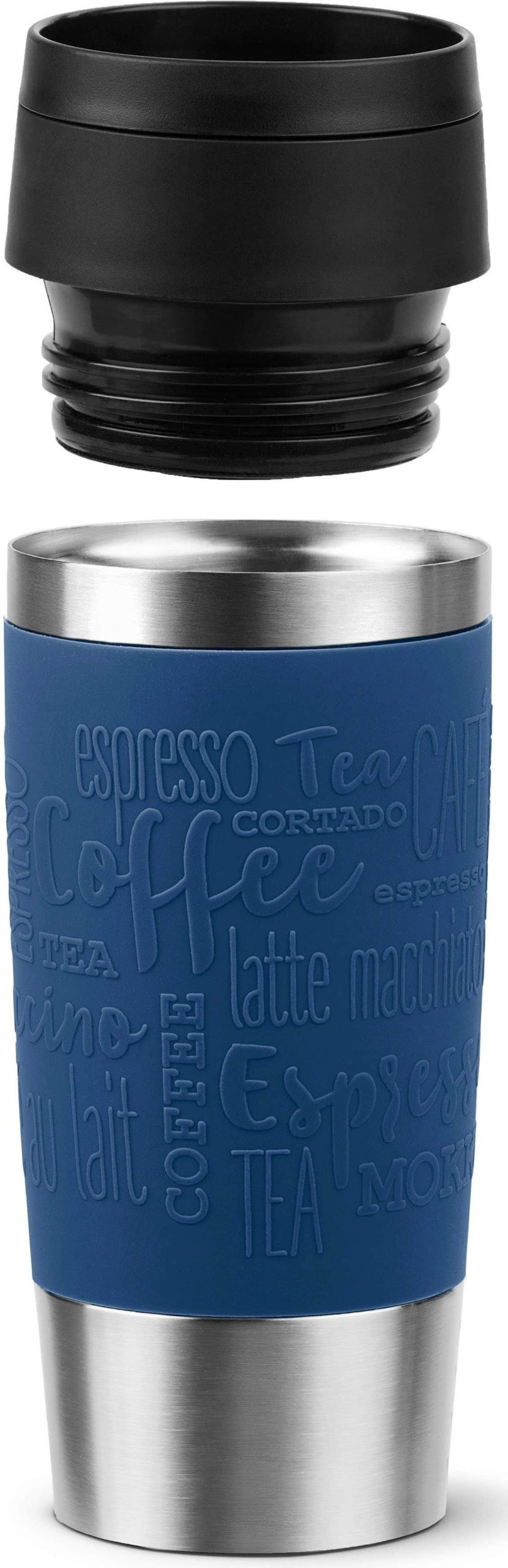 EMSA Travel Mug Classic Thermobecher - Edelstahl Isolierbecher mit 360° Öffnung (360ml/500ml) | 4-6h Heißhaltung | Spülmaschinenfest | 100% Dicht Dunkelblau Emsa Geschirr & Tischaccessoires