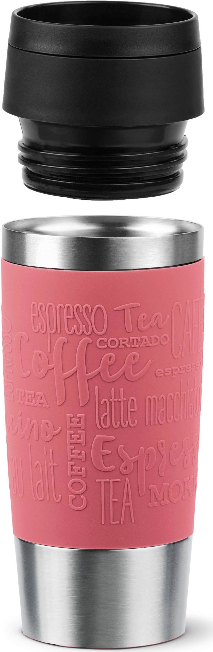 Geschirr & Tischaccessoires Emsa EMSA Travel Mug Classic Thermobecher - Edelstahl Isolierbecher mit 360° Öffnung (360ml/500ml) | 4-6h Heißhaltung | Spülmaschinenfest | 100% Dicht Koralle