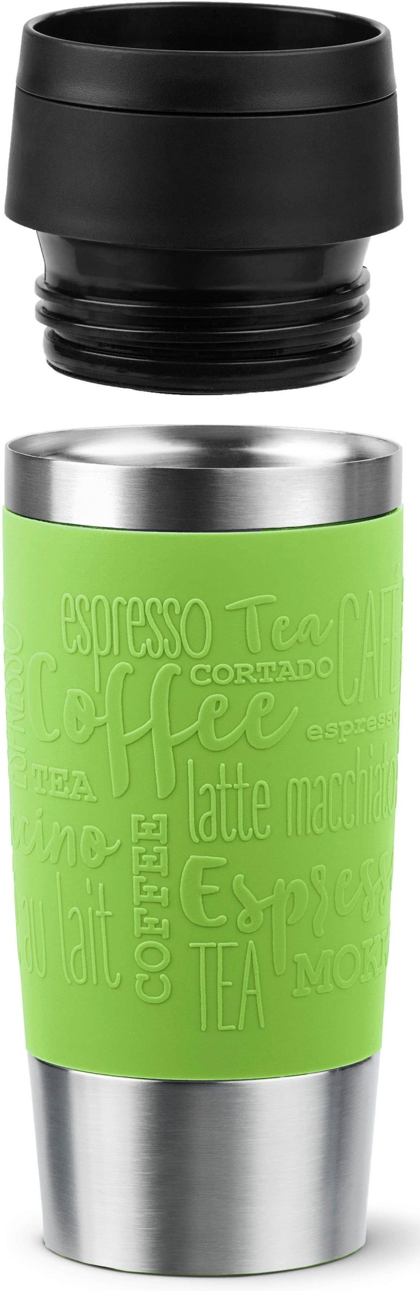 EMSA Travel Mug Classic Thermobecher - Edelstahl Isolierbecher mit 360° Öffnung (360ml/500ml) | 4-6h Heißhaltung | Spülmaschinenfest | 100% Dicht Limette Emsa Geschirr & Tischaccessoires