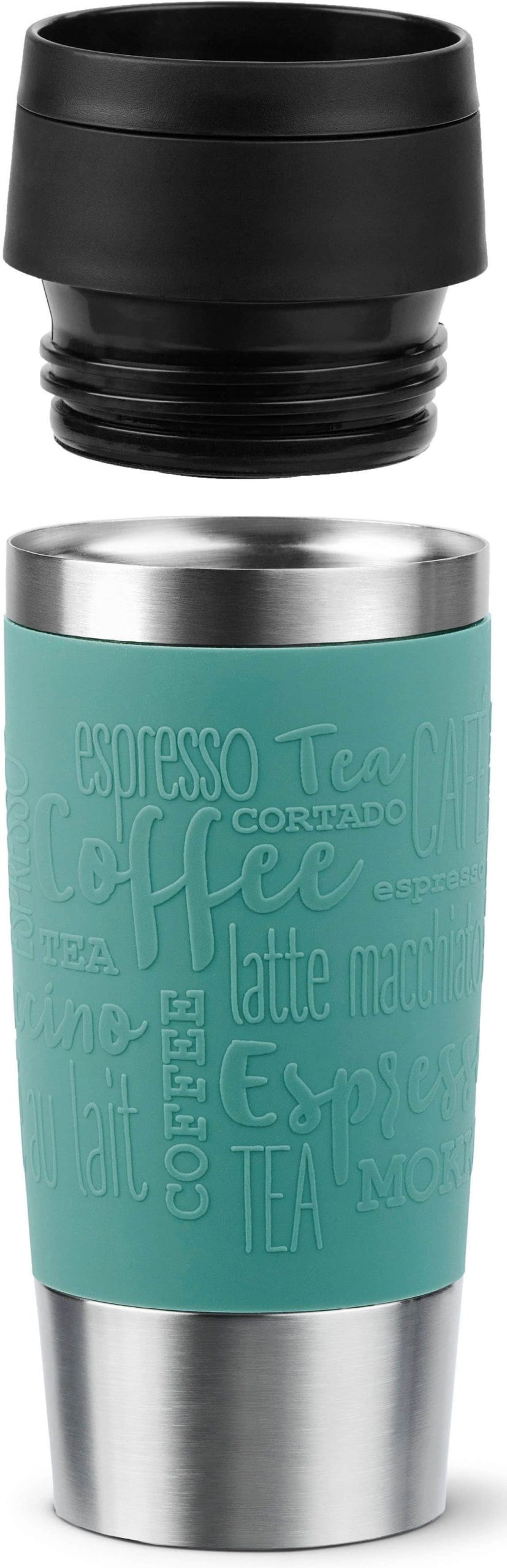 EMSA Travel Mug Classic Thermobecher - Edelstahl Isolierbecher mit 360° Öffnung (360ml/500ml) | 4-6h Heißhaltung | Spülmaschinenfest | 100% Dicht Petrol Geschirr & Tischaccessoires Emsa
