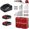 Einhell Werkzeug & Maschinen Einhell Power X-Change TE-CD 18/40 Li-i Cordless Impact Drill Set with 2x 2.0Ah Batteries, Fast Charger & 64-Piece Accessory Kit
