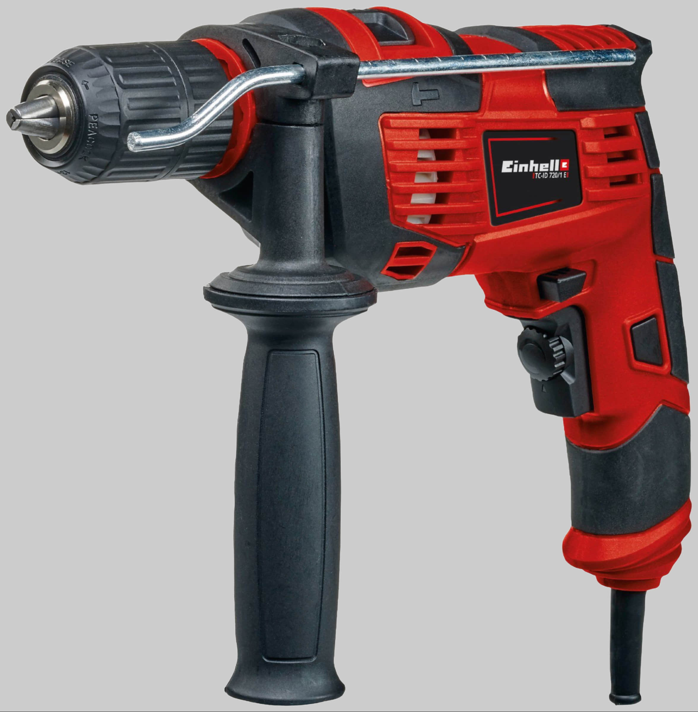 Einhell TC-ID 720/1 E Professional Impact Drill Kit (720W) with Hammer Function, 13mm Keyless Chuck, 5-Piece Concrete Drill Bit Set & Storage Case Einhell Werkzeug & Maschinen