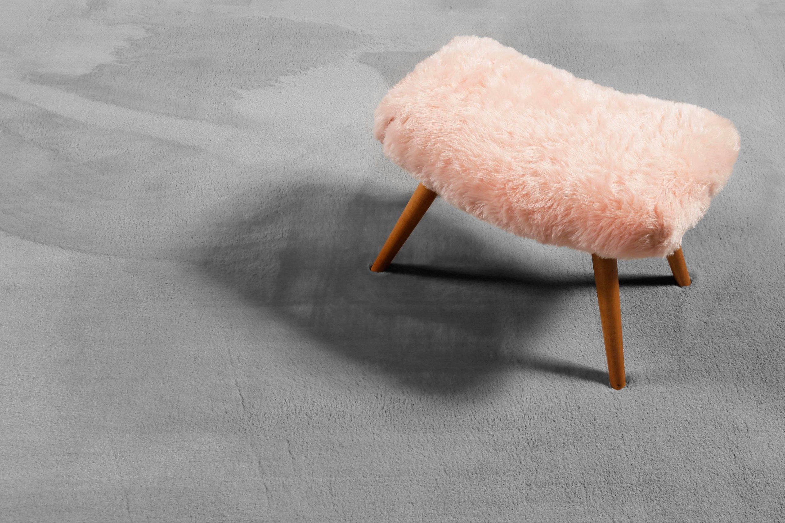 Esprit Alice Kunstfell Hochflor Teppich | 25mm Kaninchenfell-Haptik | Extra weicher rechteckiger Wohnzimmerteppich in Terrakotta-Orange grau Teppiche Esprit