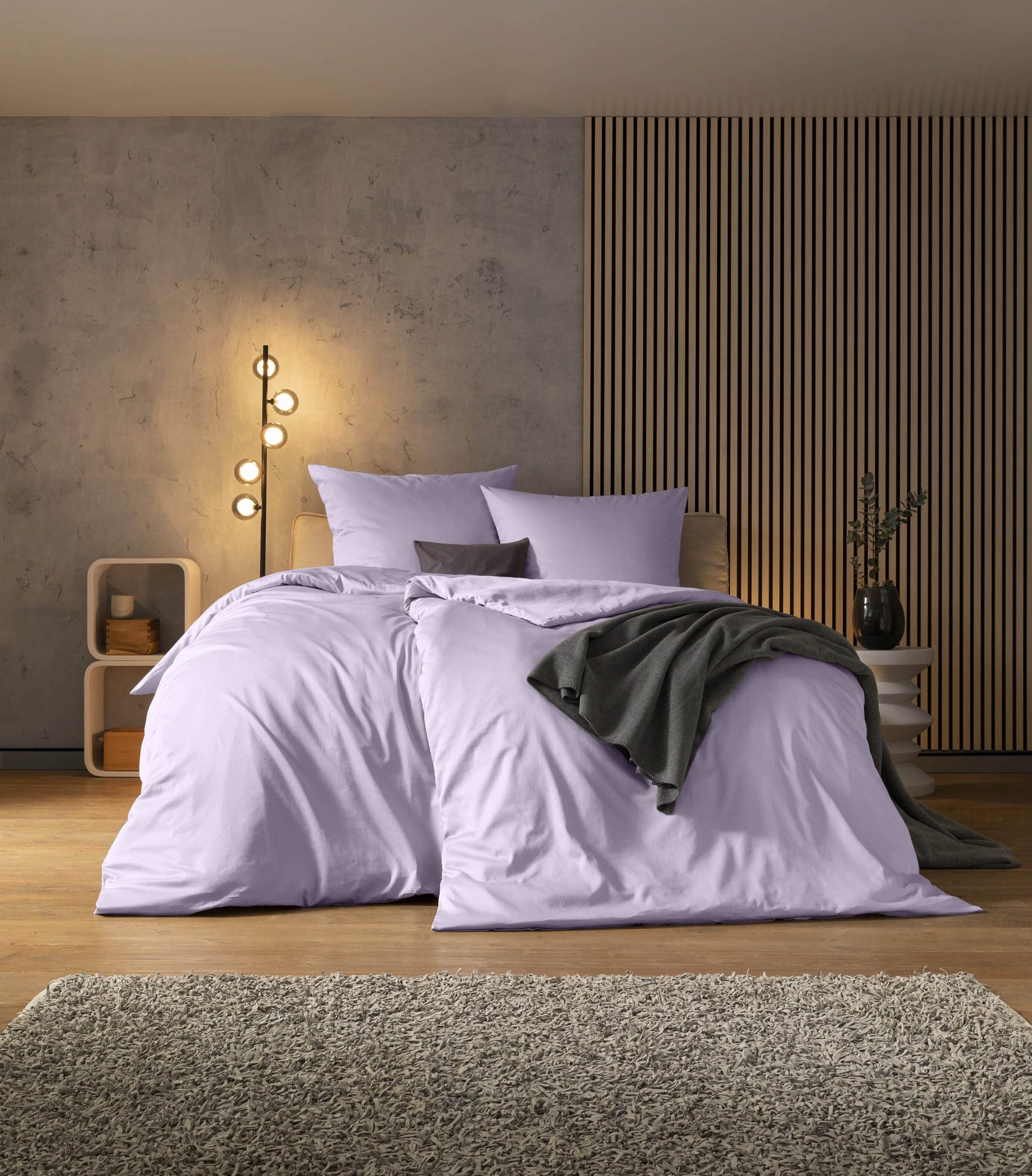 Estella Bettwäsche Estella Bettwäsche Valetta – Premium 100% Baumwolle Bettwäsche-Set in Maigrün | 2-teilig | 60°C waschbar | Für 135x200 cm Betten lilac