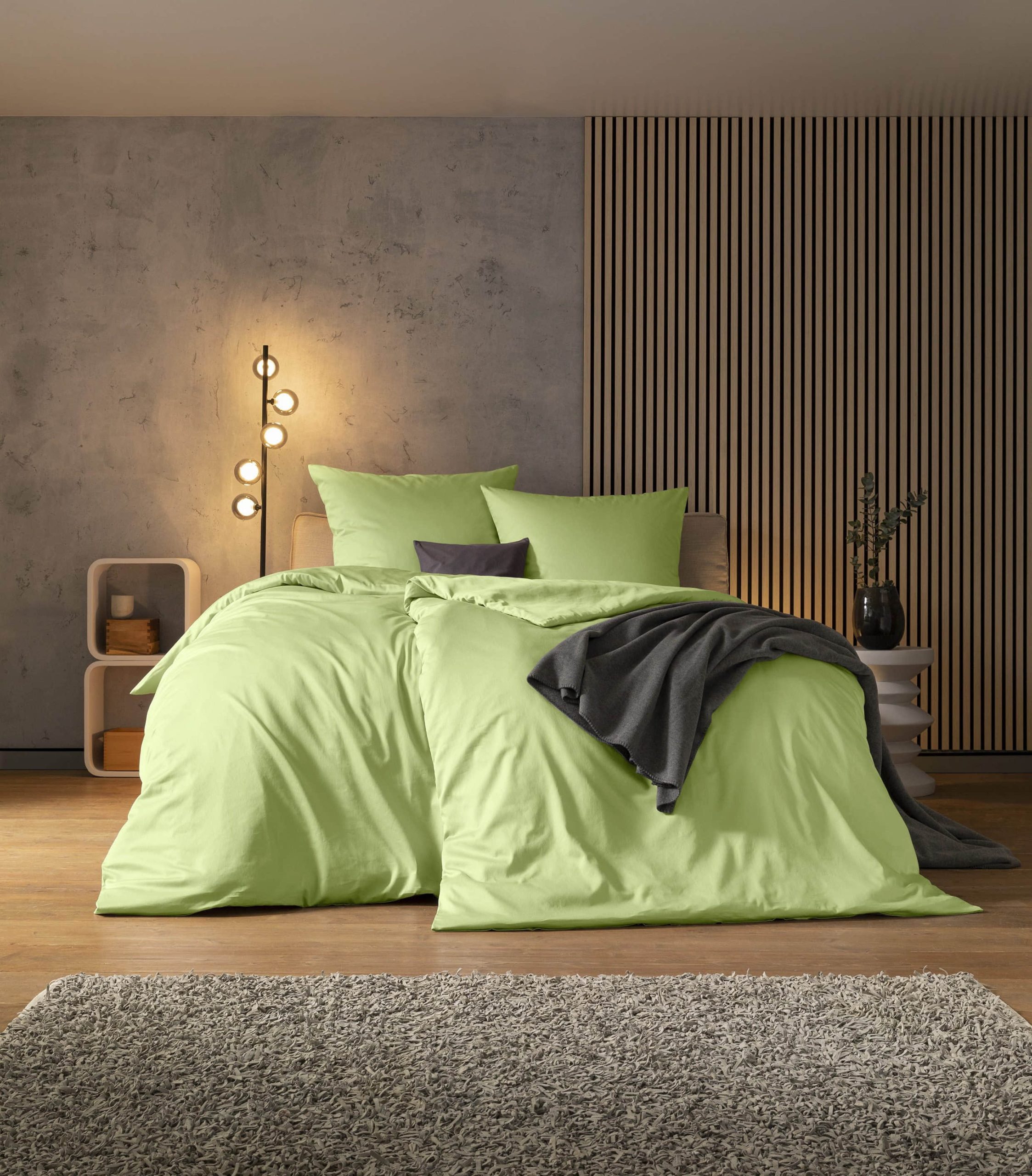 Bettwäsche Estella Estella Bettwäsche Valetta – Premium 100% Baumwolle Bettwäsche-Set in Maigrün | 2-teilig | 60°C waschbar | Für 135x200 cm Betten maigrün