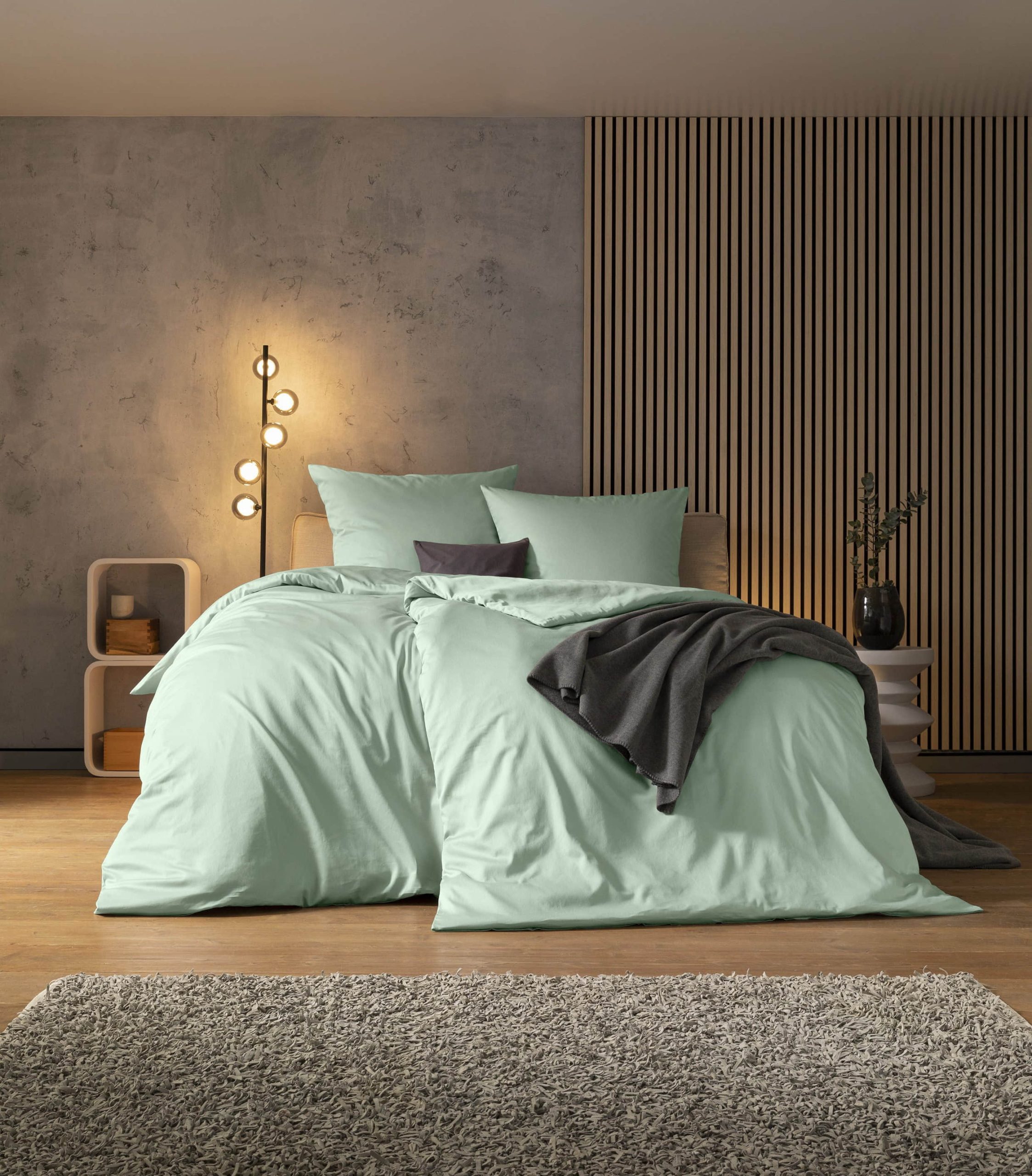 Estella Bettwäsche Valetta – Premium 100% Baumwolle Bettwäsche-Set in Maigrün | 2-teilig | 60°C waschbar | Für 135x200 cm Betten mint Bettwäsche Estella