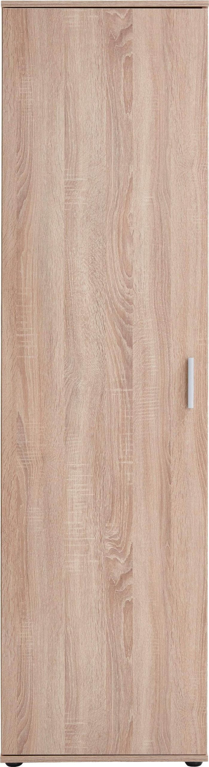 FMD Schränke FMD Mehrzweckschrank »Inca 1« – Garderobenschrank & Aktenschrank | 50 cm Breite, 184 cm Höhe | Vielseitiger Stauraum eichefarben