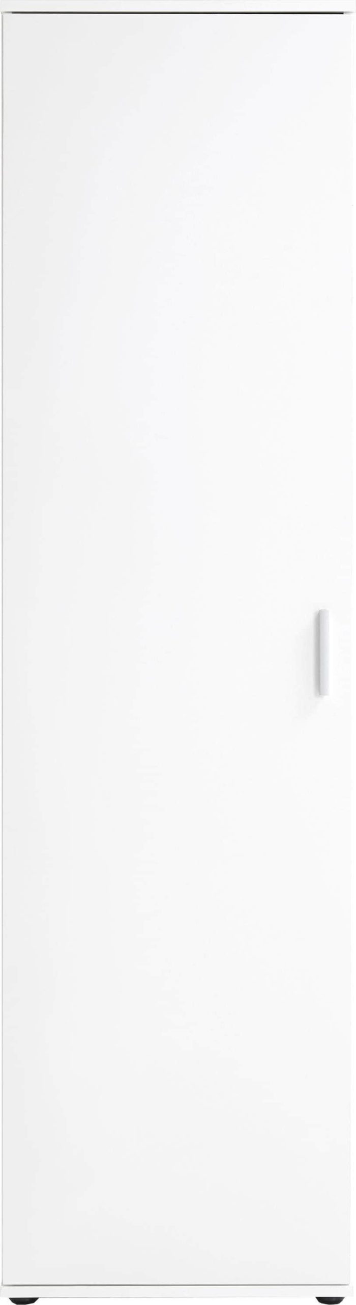 FMD Schränke FMD Mehrzweckschrank »Inca 1« – Garderobenschrank & Aktenschrank | 50 cm Breite, 184 cm Höhe | Vielseitiger Stauraum weiß