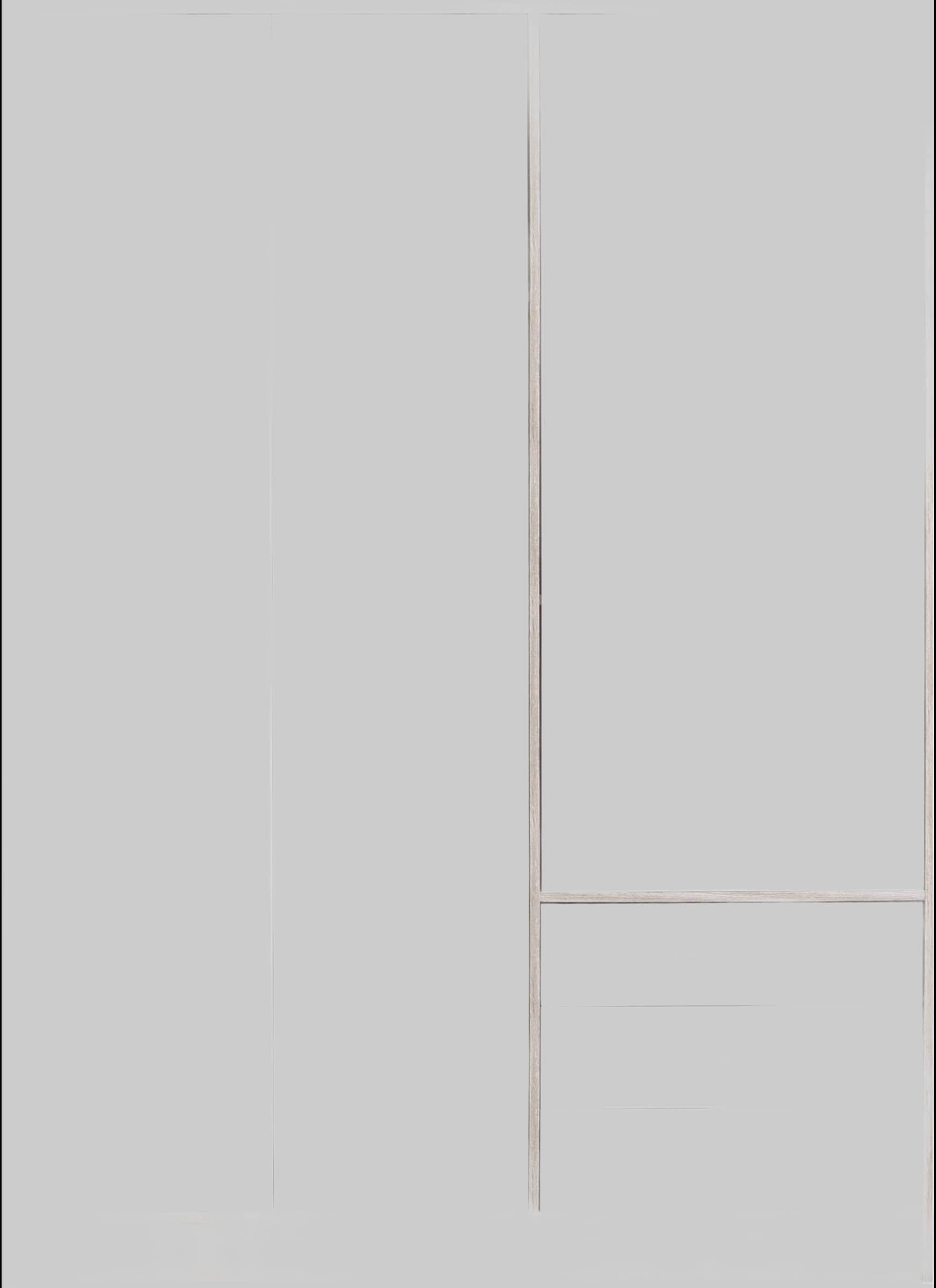 FORTE Schränke FORTE Kleiderschrank 'Jupiter' Made in Europe | 60x200 cm | 2 Breiten (80/120 cm) | 4 Farben | Mit Schubladen & variablen Einlegeböden | FSC®-Holz | Moderner Stauraum eiche/weiß