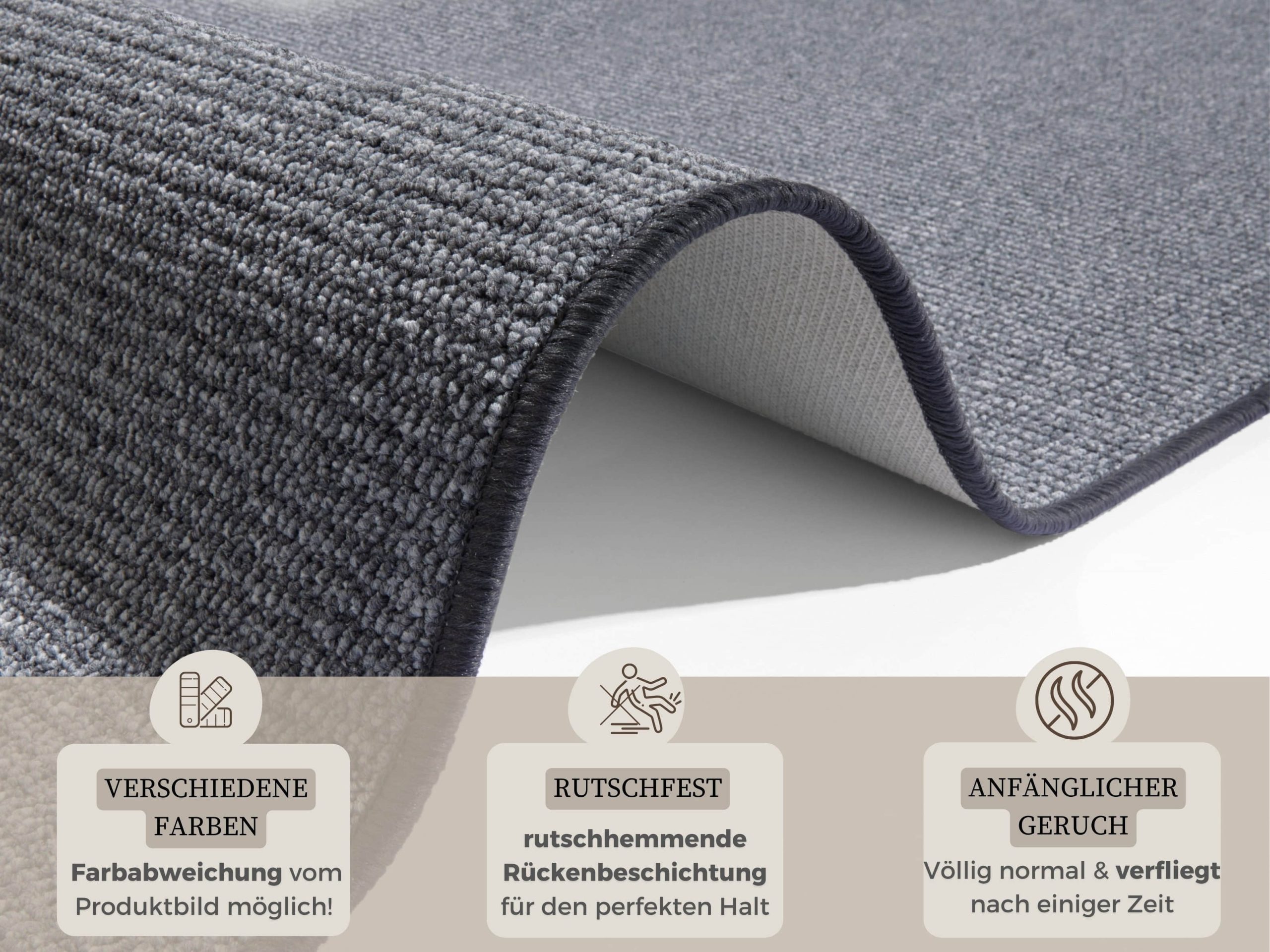 Garderobe & Flur HANSE Home HANSE Home Läufer 'Bouclé' - 5 mm Höhe, rutschfester Teppichläufer mit Sisal-Optik | Polypropylen | Indoor/Outdoor | Küche & Flur grau