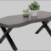 HELA HELA Couchtisch GERD - Wildeiche grau/schwarz | Baumkantenoptik | 110cm Breite | X-Gestell | Moderner Wohnzimmertisch Grau/Schwa Tische