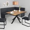 HELA HELA Eckbank »MELANIE« – Vintage Design Eckbank mit Polsterung & Steppnähten | Hochwertige Qualität Vintage An Sitzbänke