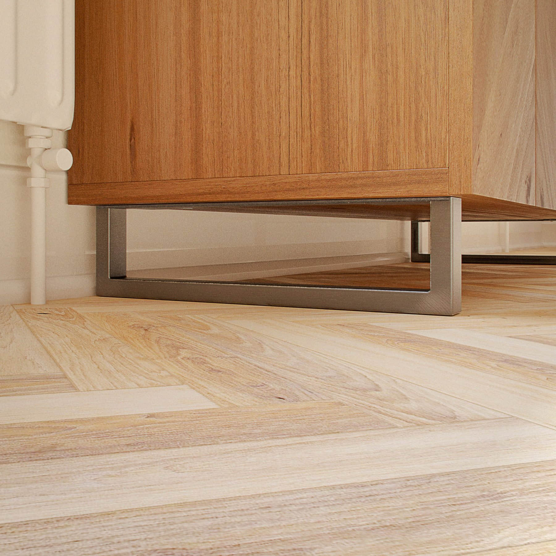 HEVVA Möbelfüße GRAZ - 7 Größen (20-50cm) für Schränke & Kommoden - Hochwertige Möbelbeine & Schrankfüße - Einzelstück oder 2er-Set wählbar Klarlack HEVVA Möbelfüße
