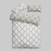Bettwäsche Home affaire Home Affaire Alba Wendebettwäsche | Rautenmuster | 2-teilig | 100% Baumwolle | Renforcé & Flanell | Größen 135x200 & 155x220 cm | OEKO-TEX® zertifiziert grau/weiß