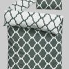 Bettwäsche Home affaire Home Affaire Alba Wendebettwäsche | Rautenmuster | 2-teilig | 100% Baumwolle | Renforcé & Flanell | Größen 135x200 & 155x220 cm | OEKO-TEX® zertifiziert grün/weiß