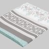 Home Affaire Cremona Tagesdecke - Leichte Baumwolldecke für Bett & Sofa (135x200/155x220cm) mit romantischem Muster, maschinenwaschbar grau/mint Wohn- & Tagesdecken Home affaire