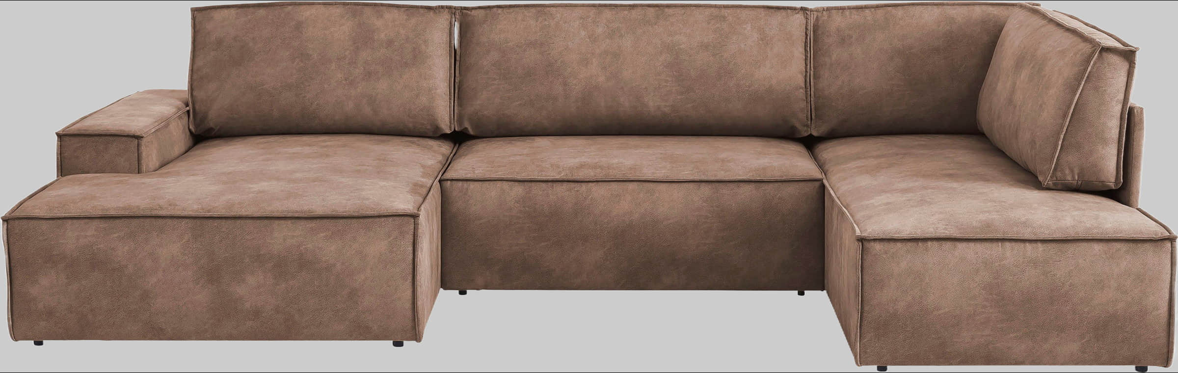 Home affaire Home Affaire SHERWOOD XXL 329cm U-Shape Sofa Bed | Convertible Sectional with Storage (194x139cm) | Cord/Vintage/Samtvelours | Premium Modular Living Room Set cognac Sofas