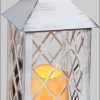 Home affaire Home affaire Antique White LED Candle Lantern with 6-Hour Timer – Weather-Resistant Indoor/Outdoor Decorative Light Dekoration