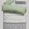 Bettwäsche Home affaire Home affaire 'Cremona' Reversible Bedding Set | Premium Polycotton Blend | OEKO-TEX Certified | Sustainable Cotton | 2-Piece Set (Duvet Cover + Pillowcase) | 135x200cm grün