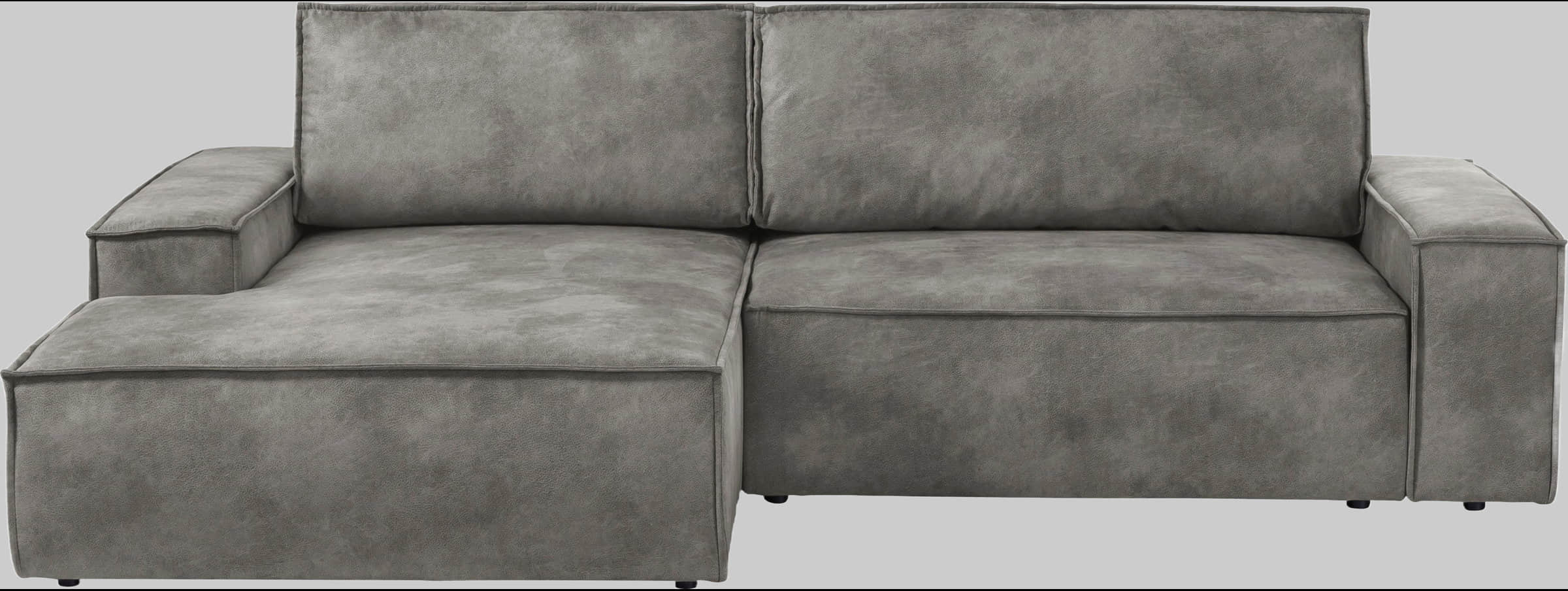 Home affaire Ecksofa SHERWOOD Schlafsofa 267 cm L-Form mit Bettkasten (210x136 cm) | Cord, Vintage & Samtvelours Bezug | Premium Qualität dunkelgrau Home affaire Sofas