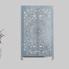 Home affaire Home affaire 'Kenmare' Solid Mango Wood Storage Cabinet - 100cm Wide with Decorative Carvings & Two Shelves grau Schränke