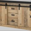 Home affaire SHERWOOD Sideboard | 161cm Rustic Wood Decor Storage with Barn Door Hardware & Apothecary Handles Old Style Home affaire Kommoden & Sideboards
