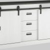 Home affaire Home affaire SHERWOOD Sideboard | 161cm Rustic Wood Decor Storage with Barn Door Hardware & Apothecary Handles Pinie Weis Kommoden & Sideboards