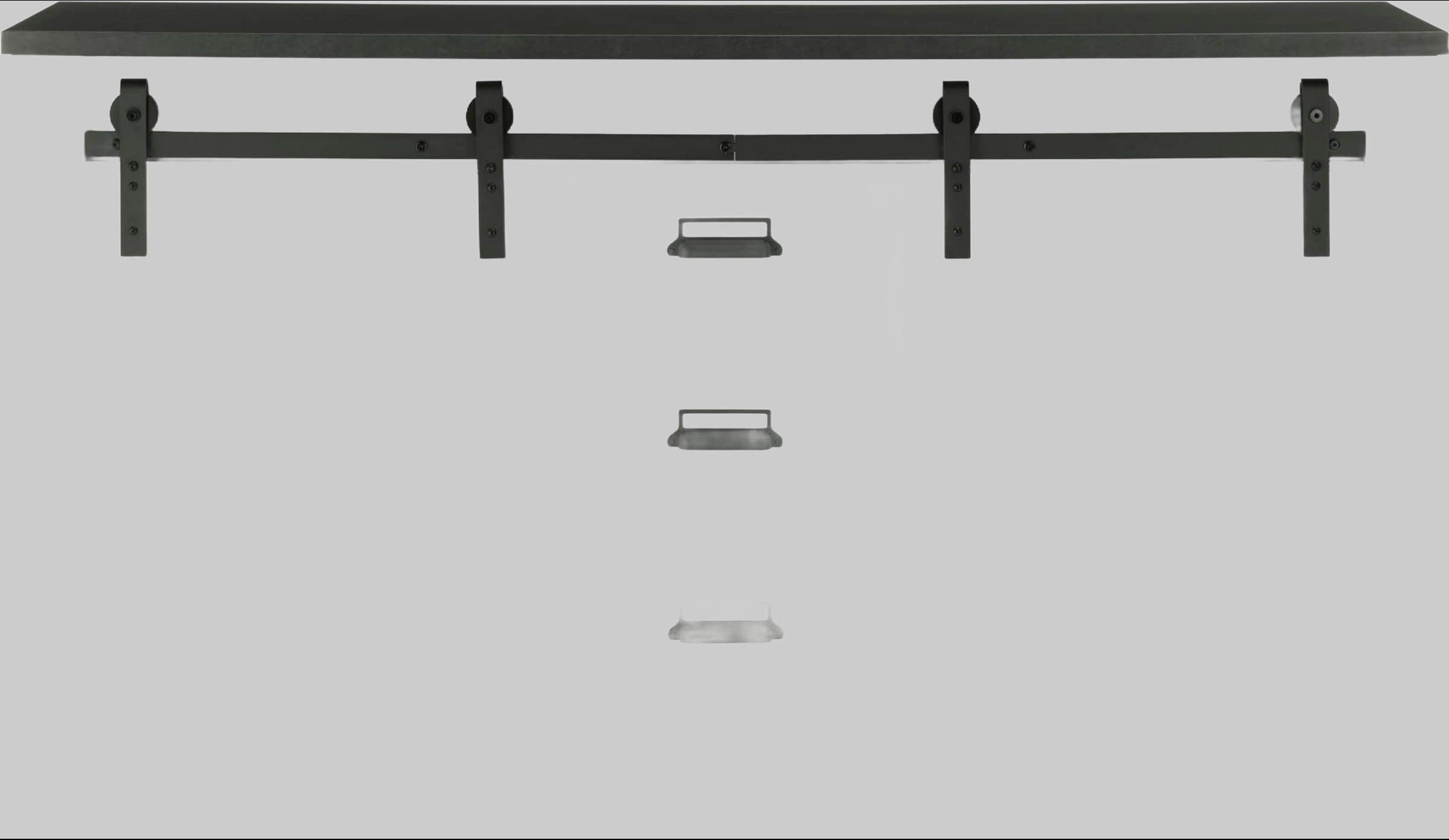 Home affaire Home affaire SHERWOOD Sideboard | 161cm Rustic Wood Decor Storage with Barn Door Hardware & Apothecary Handles Pinie Weis Kommoden & Sideboards