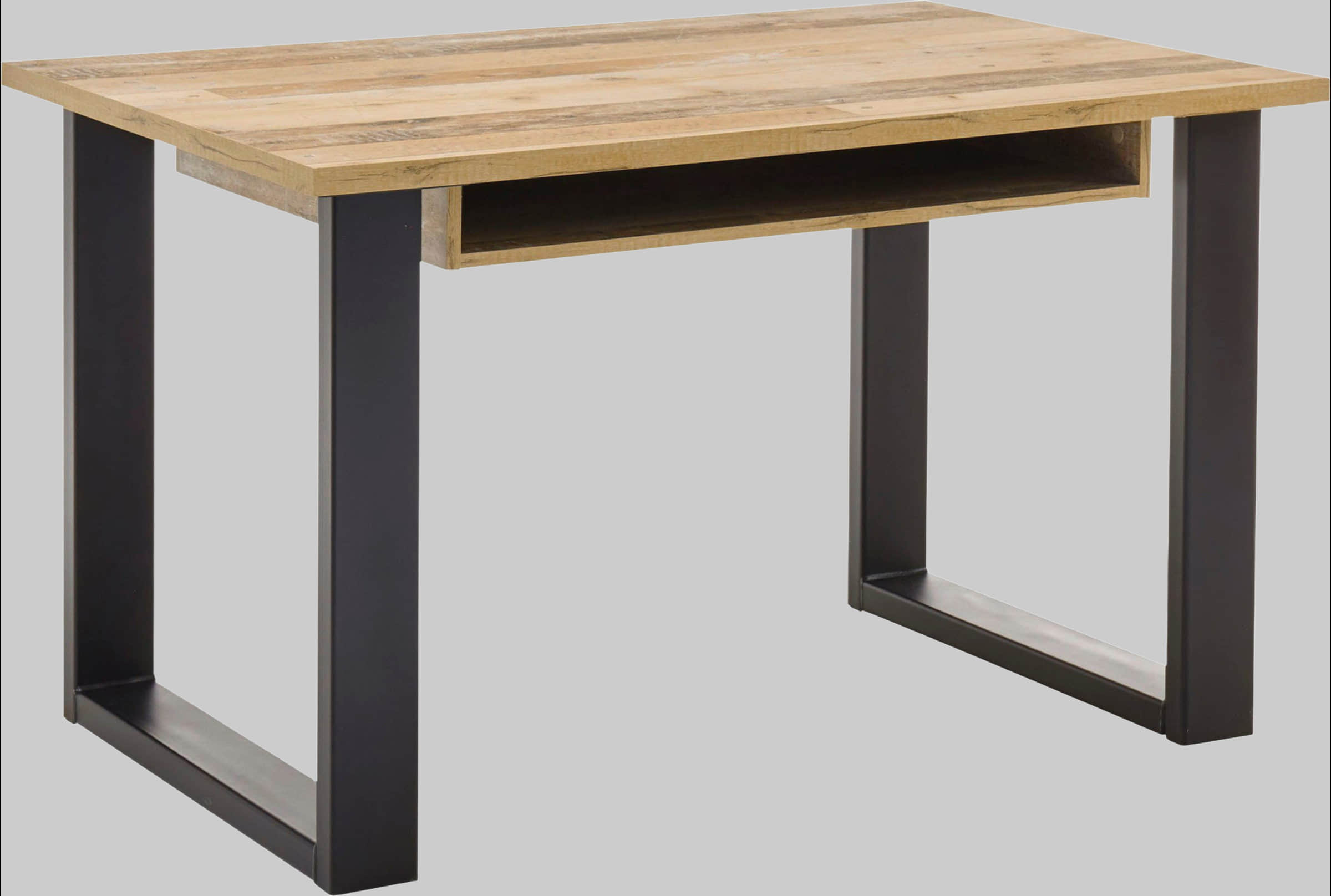 Kinderzimmer Home affaire Home affaire Schreibtisch »SHERWOOD« | 125 cm Computertisch im Landhaus-Design mit Metallgestell & Stauraumfach | FSC®-Holzwerkstoff Old Style