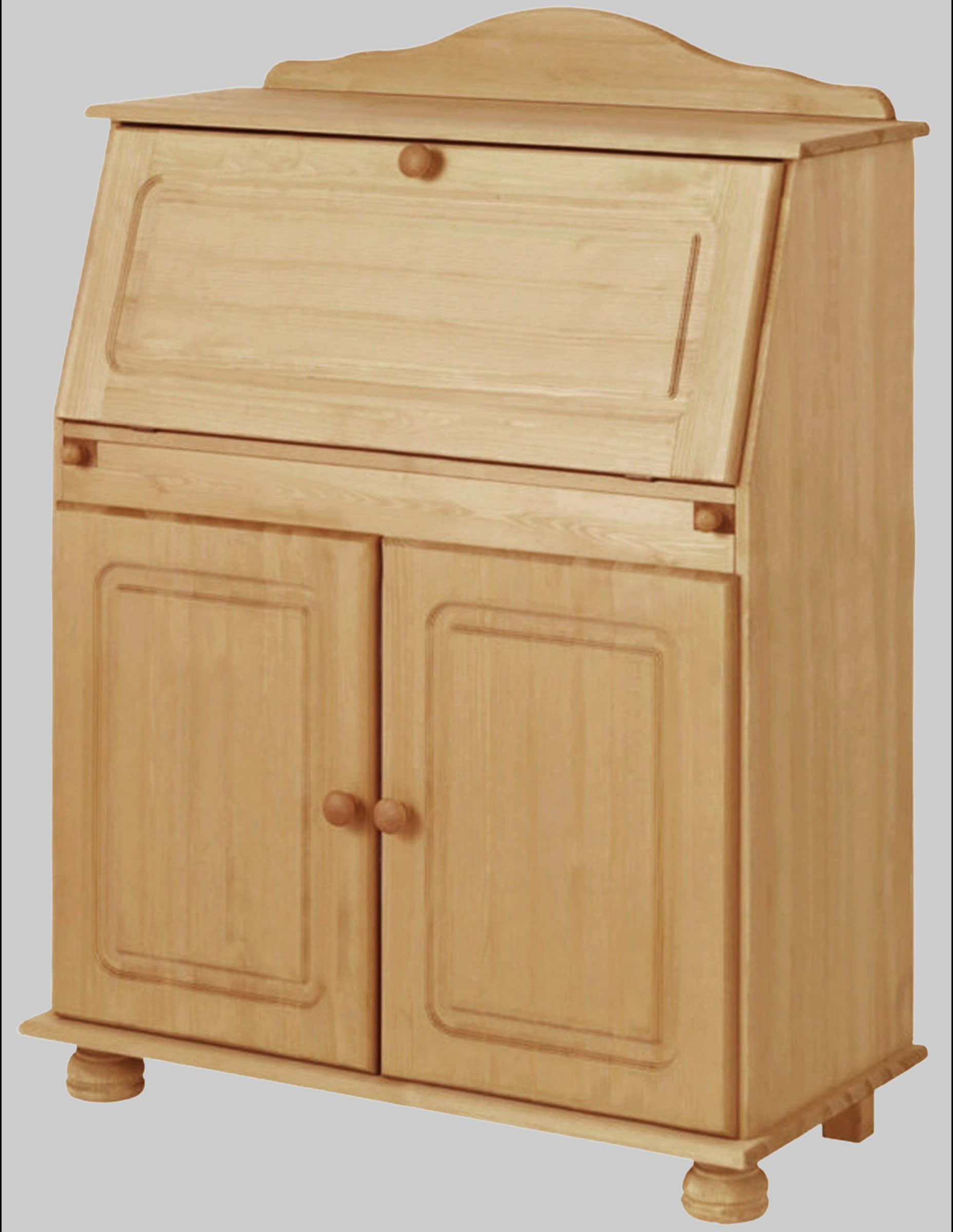 Home affaire Sekretär »Mette« Landhausstil aus Massivholz (Kiefer) | 82 cm Breite mit verstellbaren Fächern & klappbarer Schreibtischplatte natur gebe Tische Home affaire