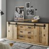 Home affaire Sideboard SHERWOOD | Modernes Design mit Scheunentorbeschlag | 201 cm Breite | Hochwertiges Holzdekor & Metallgriffe Old Style Kommoden & Sideboards Home affaire