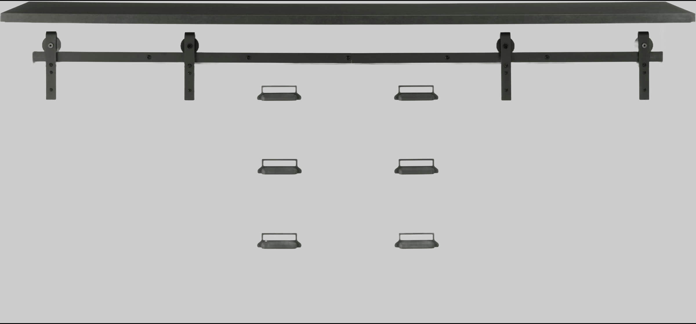 Home affaire Kommoden & Sideboards Home affaire Sideboard SHERWOOD | Modernes Design mit Scheunentorbeschlag | 201 cm Breite | Hochwertiges Holzdekor & Metallgriffe Pinie Weis