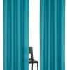 Home affaire Vorhang »Parry« (2 Stück) - Blickdichter Ösenvorhang aus Polyester, 140x245 cm, grau - Premium Qualität für optimalen Sicht- und Lichtschutz aquablau Home affaire Gardinen