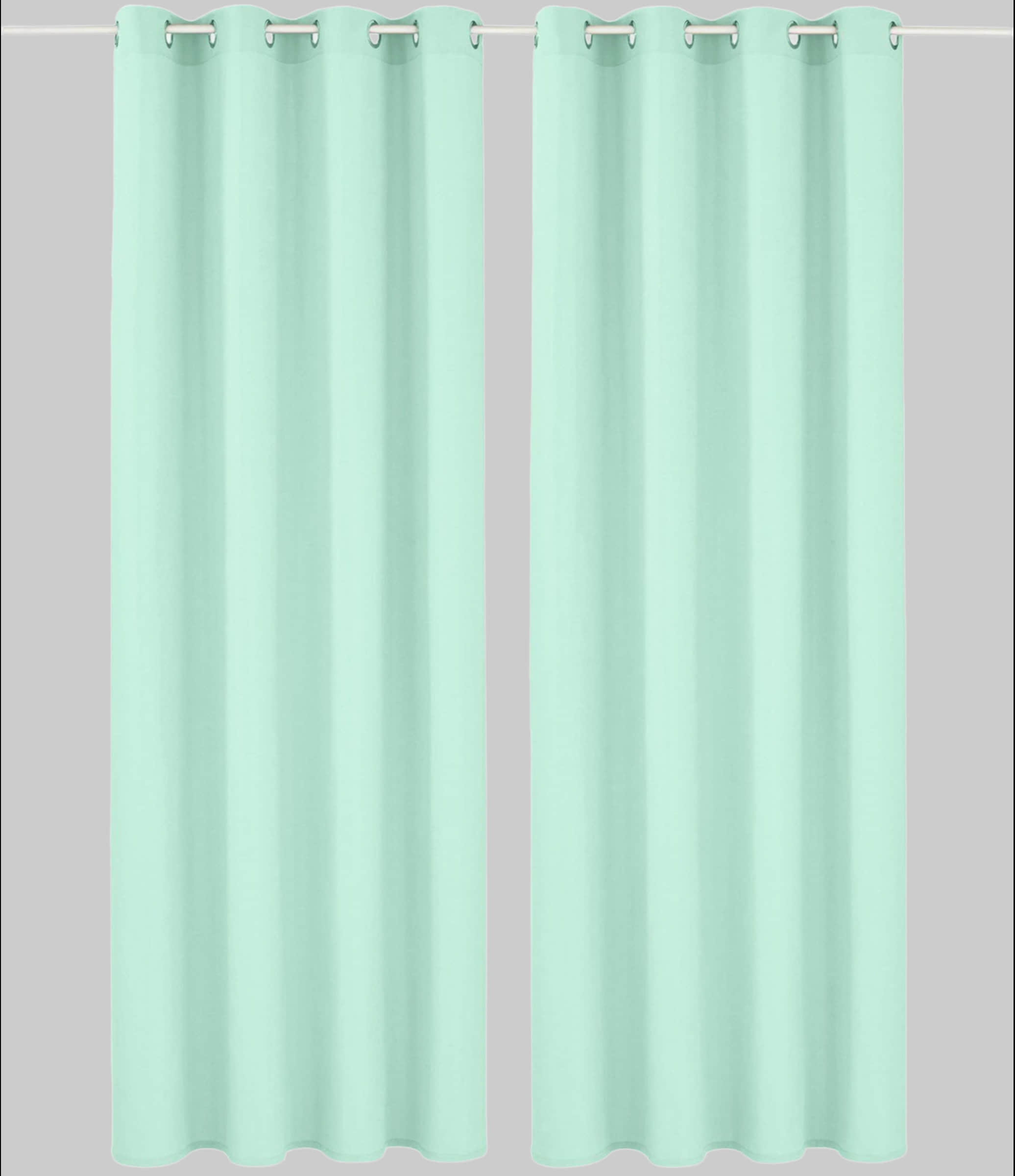 Home affaire Gardinen Home affaire Vorhang »Parry« (2 Stück) - Blickdichter Ösenvorhang aus Polyester, 140x245 cm, grau - Premium Qualität für optimalen Sicht- und Lichtschutz mint