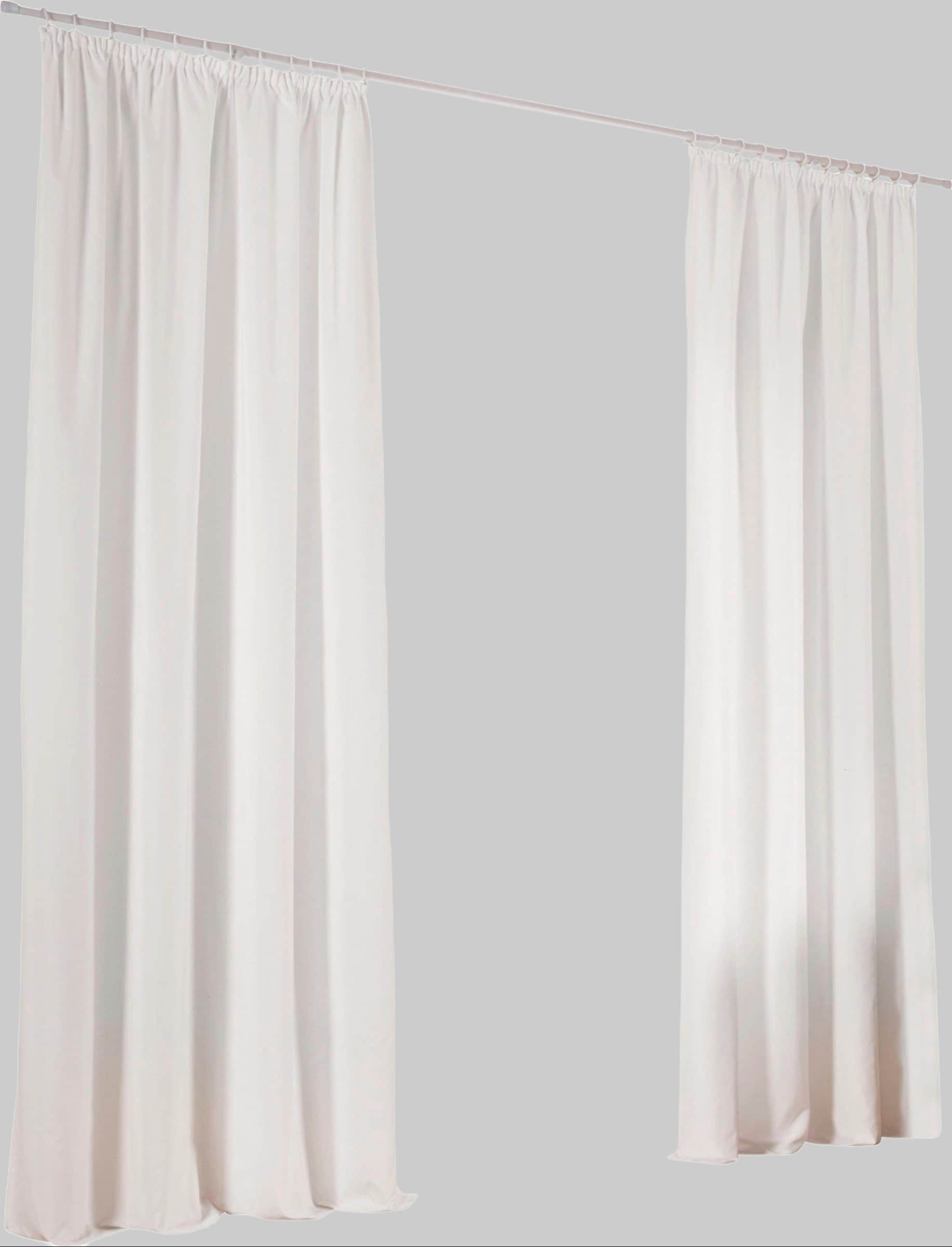 Home affaire Vorhang »Parry« 2er-Set mit Kräuselband | Blickdichtes Polyester in Monochrom | 140x250 cm pro Bahn | Pflegeleicht & schnell trocknend | Moderner Sichtschutz für Fenster natur Home affaire Gardinen