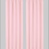 Home affaire Vorhang »Parry« 2er-Set mit Kräuselband | Blickdichtes Polyester in Monochrom | 140x250 cm pro Bahn | Pflegeleicht & schnell trocknend | Moderner Sichtschutz für Fenster rosé Home affaire Gardinen