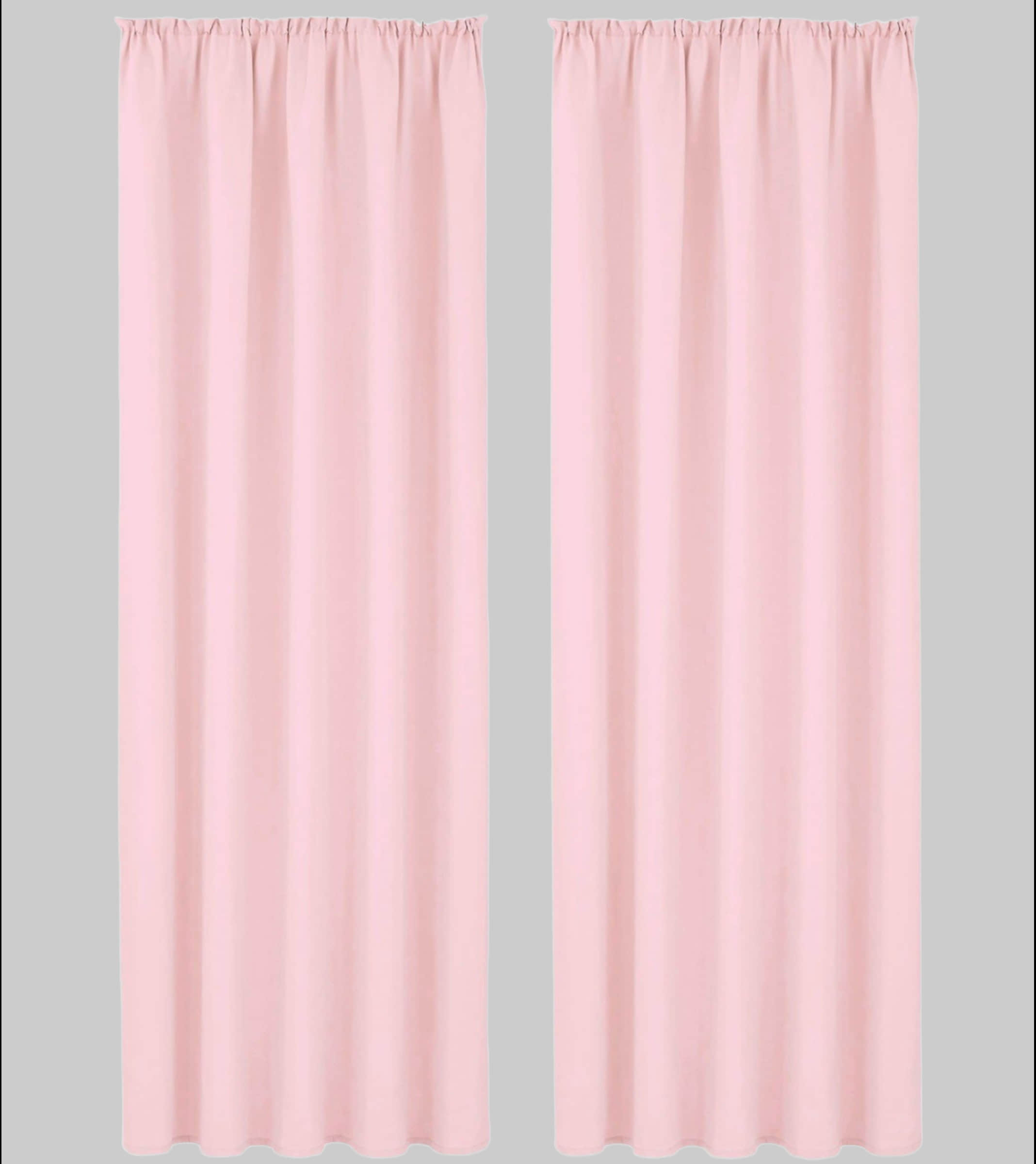 Home affaire Vorhang »Parry« 2er-Set mit Kräuselband | Blickdichtes Polyester in Monochrom | 140x250 cm pro Bahn | Pflegeleicht & schnell trocknend | Moderner Sichtschutz für Fenster rosé Home affaire Gardinen