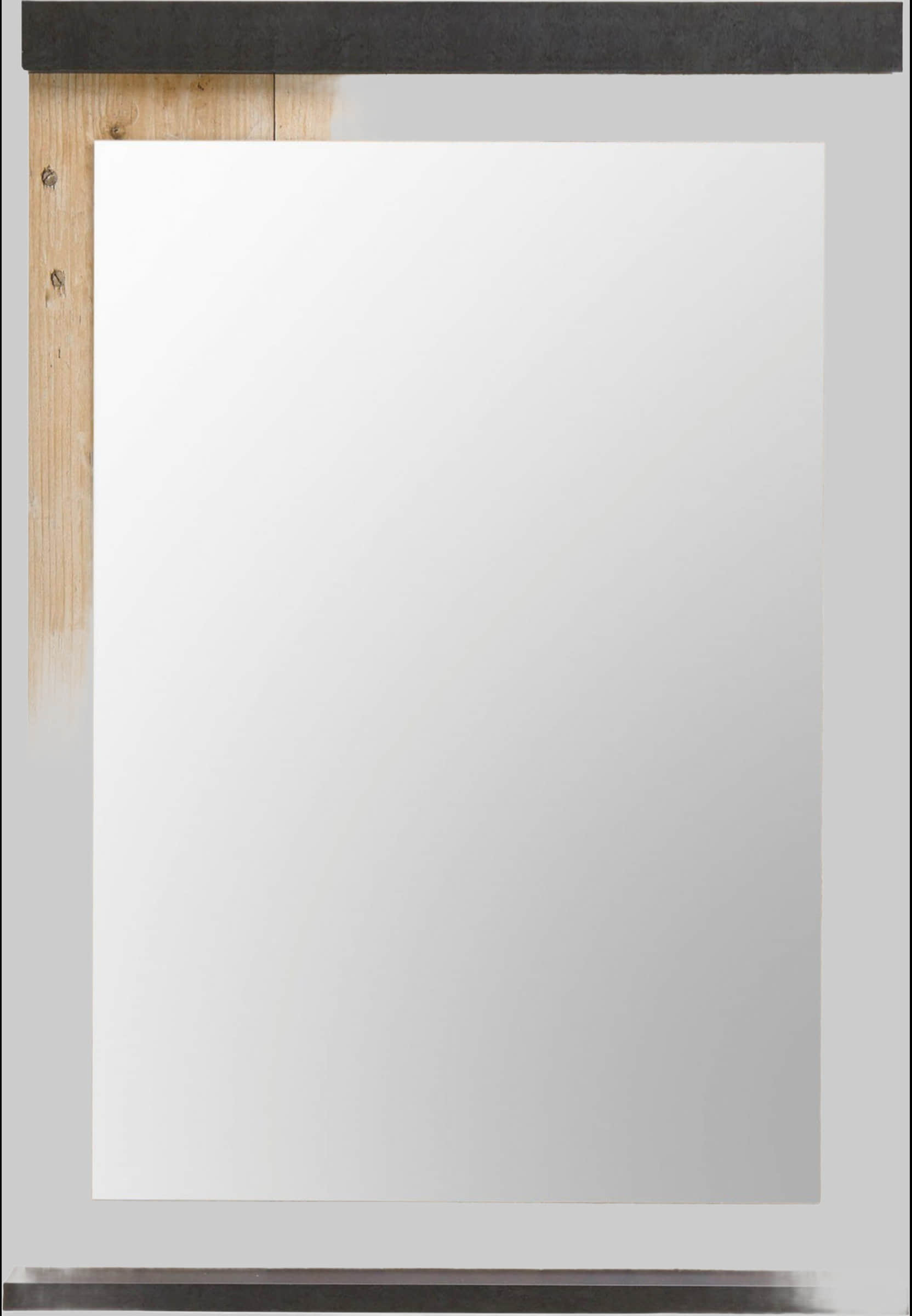 Home affaire Dekoration Home affaire Wandspiegel SHERWOOD – Moderner Holzdekor-Spiegel mit Ablage (95 cm) | Landhausstil & zeitloses Design Old Style