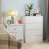 Homfa Homfa Weiße Kommode mit 4 Schubladen | Schubladenschrank aus Holz | 55x33x80 cm | Modernes Sideboard für Zuhause Kommoden & Sideboards
