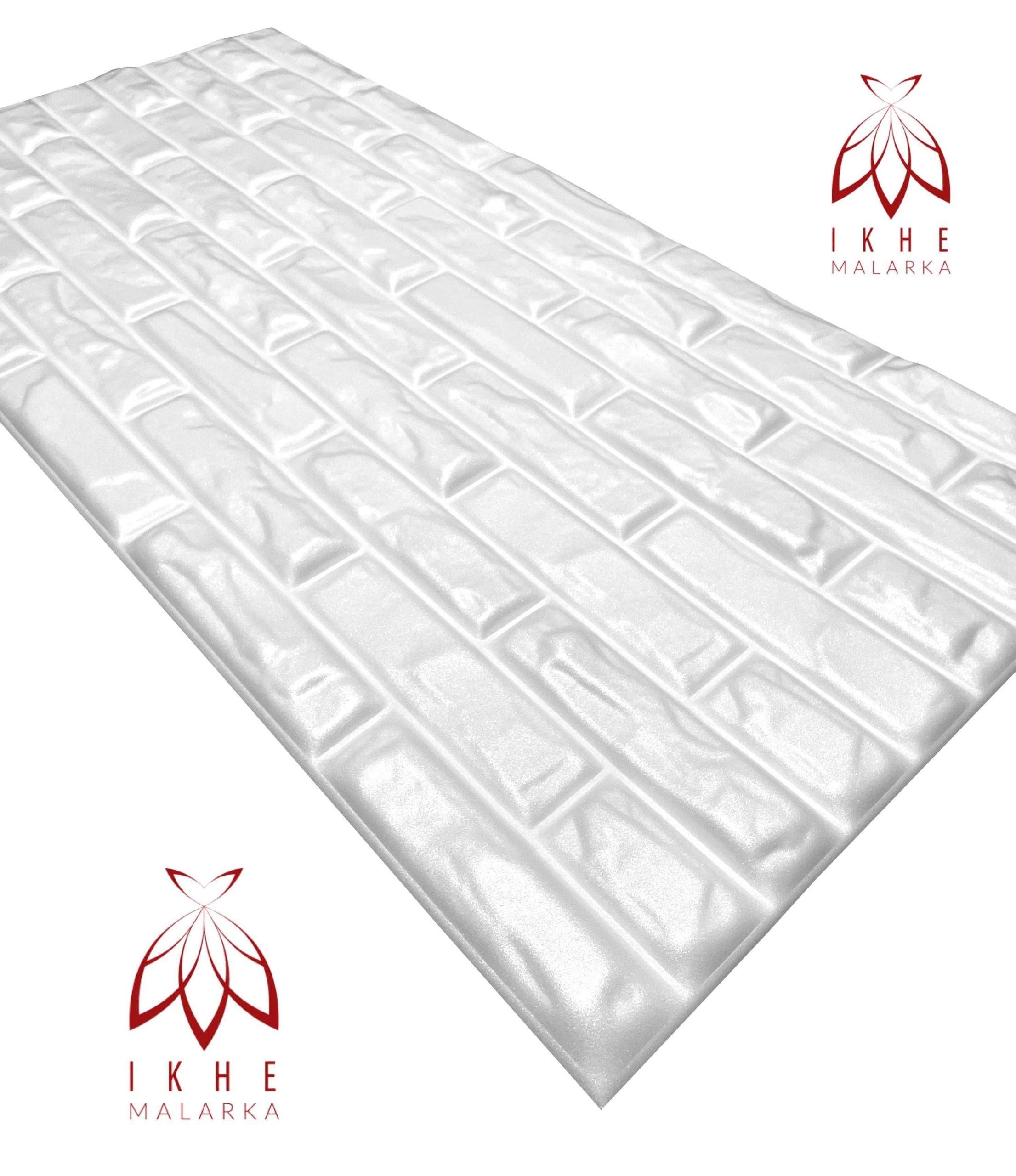 IKHEMalarka Bauen & Renovieren IKHEMalarka 3D Wall Panels - Concrete/Marble/Brick Design XPS Polystyrene Panels (50x100cm, 0.5m²) - Easy Install Decorative Wall & Ceiling Tiles Ziegel Whi