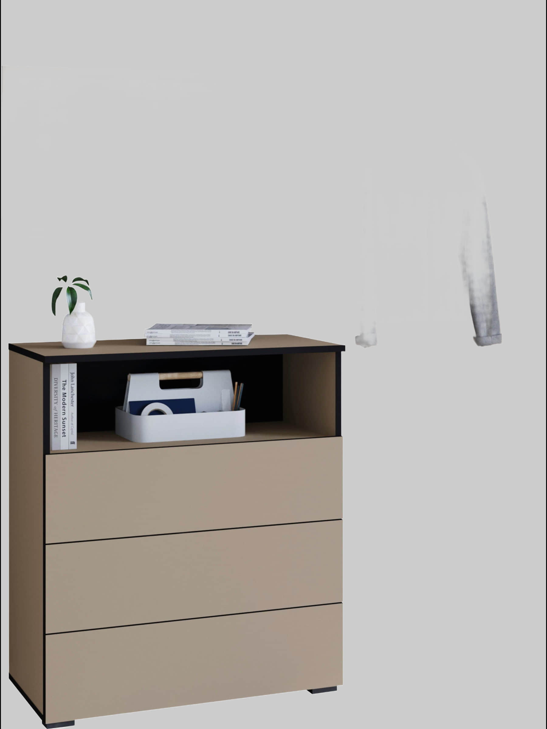 Garderobe & Flur INOSIGN INOSIGN Garderoben-Set »PARIS/TOKYO« (3-teilig, 140 cm) mit Spiegel – Hochglanz-Design, FSC®-Holzwerkstoff & flexible Montage Congo/ Congo